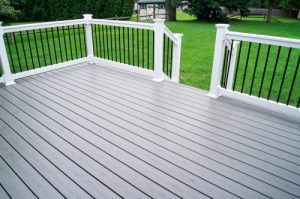 Residential,backyard,gray,composite,deck